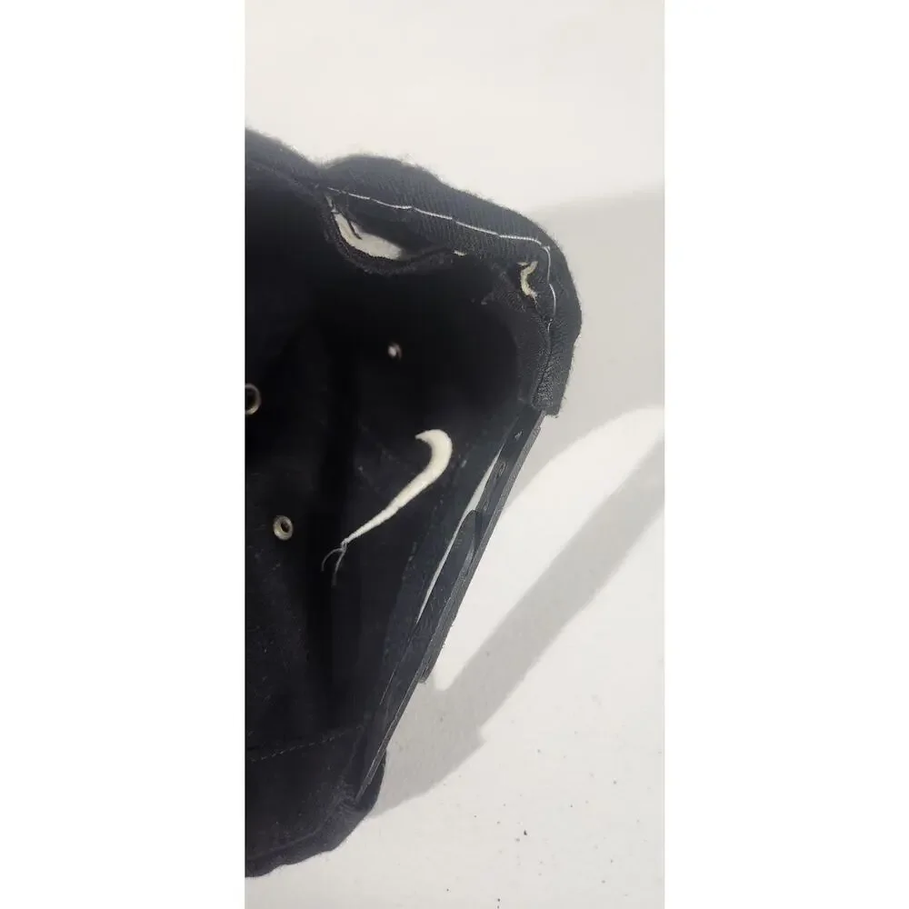 Vtg Nike Black Swoosh Strapback Mens Baseball Embroidered